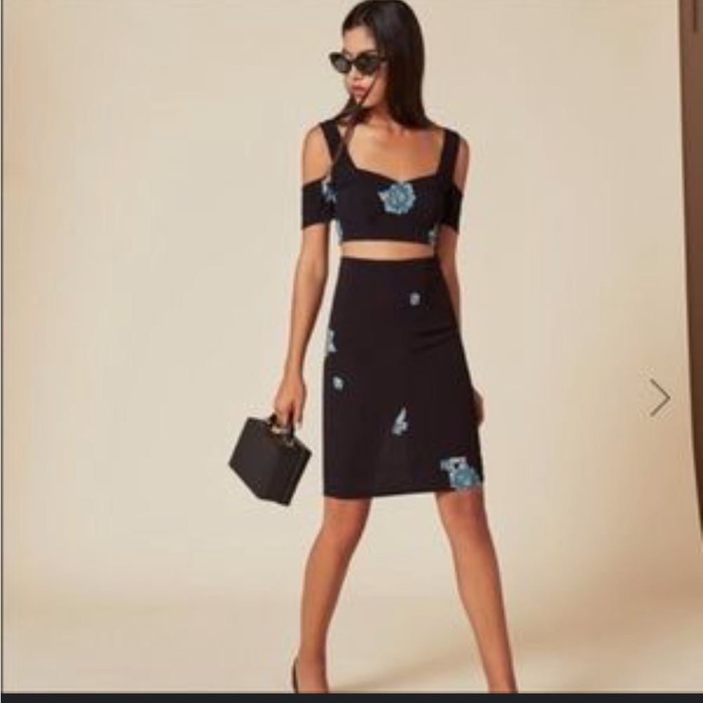 RARE Reformation two piece midi skirt set size 4  worn once